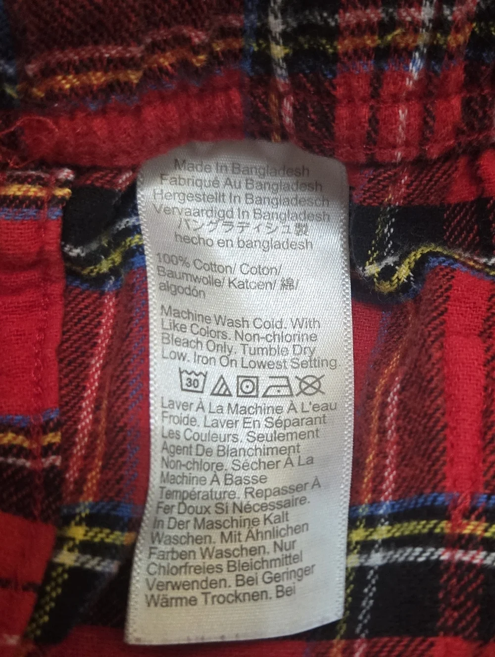 J. Crew Red Plaid Cotton Flannel Pajama Pants, Mens Size Small
